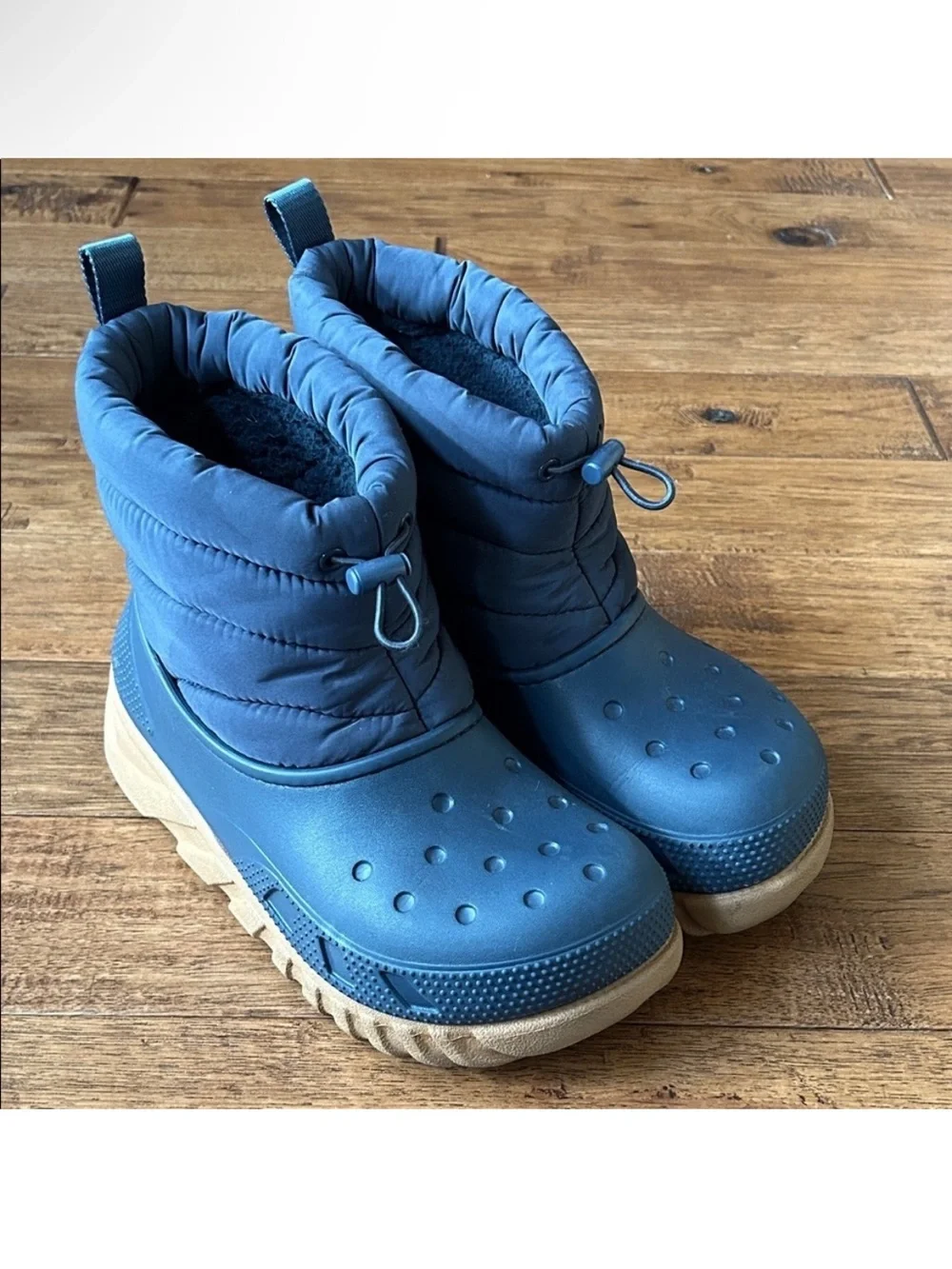 Crocs Duet Max II Boots Puffy Winter Outdoor Snow Boots Navy Blue Womens Size 6
